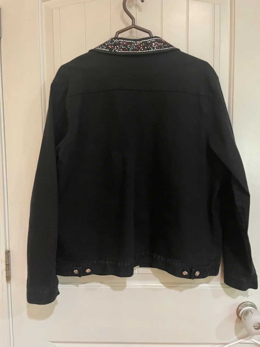 Mirasol XL black embellished jean jacket